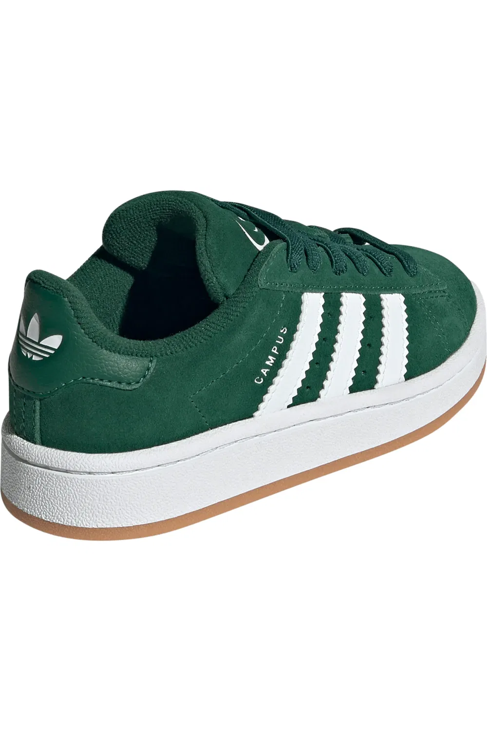 Кроссовки детские с мягким воротником Campus 00s adidas, Dark Green/Cloud White/Gum — фото 2