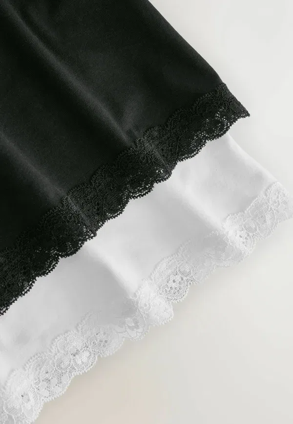 Комплект из 2 ночных рубашек с регулируемыми бретелями, 2 pack - nightie, Next, черный, белый — фото 3