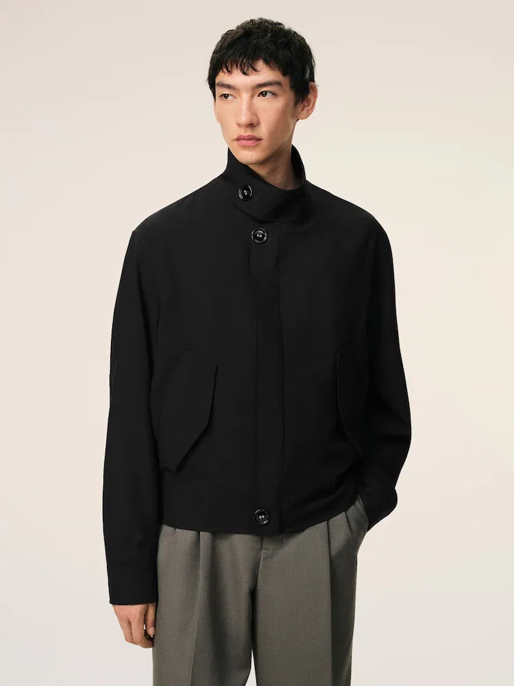 Куртка Harrington из шерсти AMI PARIS, Black — фото 2