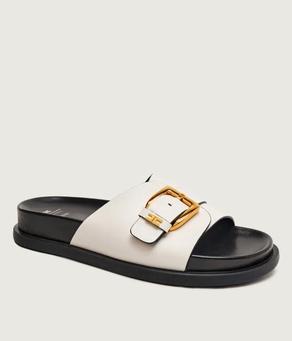 Детские сланцы из кожи Elisabetta Franchi, Écru