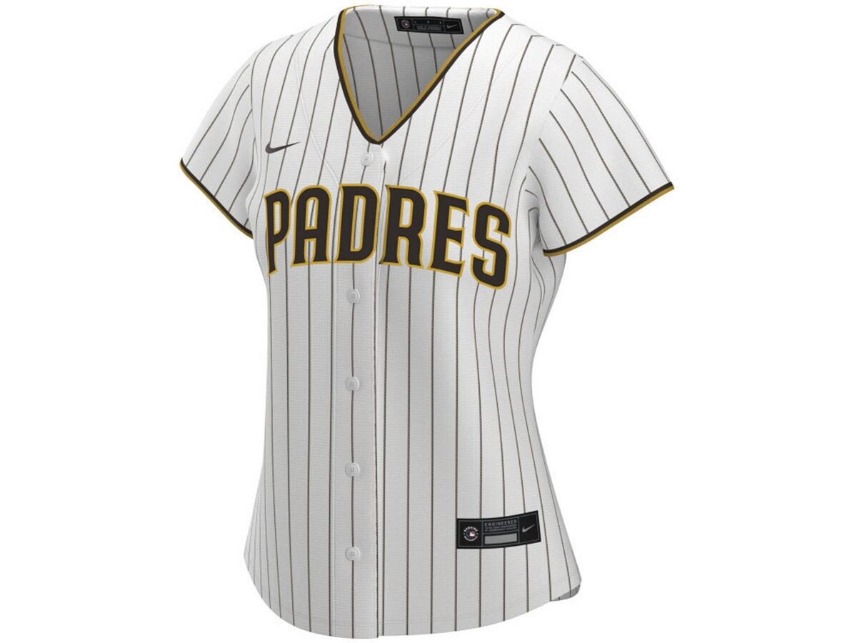 Официальная копия джерси игрока san diego padres для женщин - fernando tatis jr. Nike, белый — фото 3