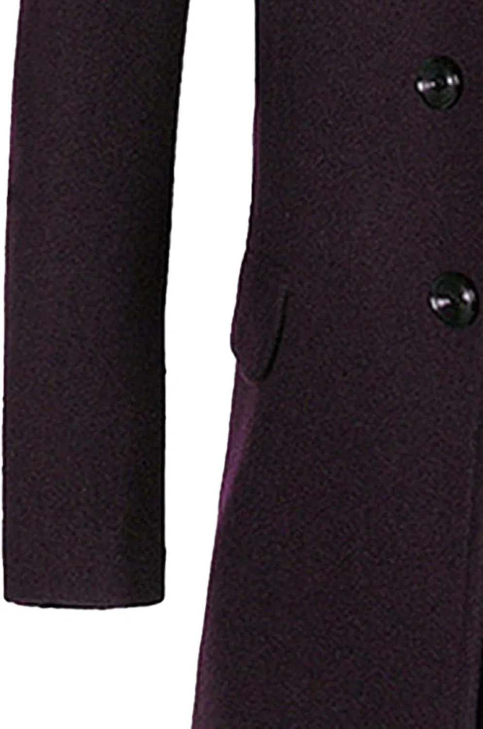 Мужское пальто-тренч из шерстяной смеси, модель Classic Stylish Business Overcoat, винный — фото 4