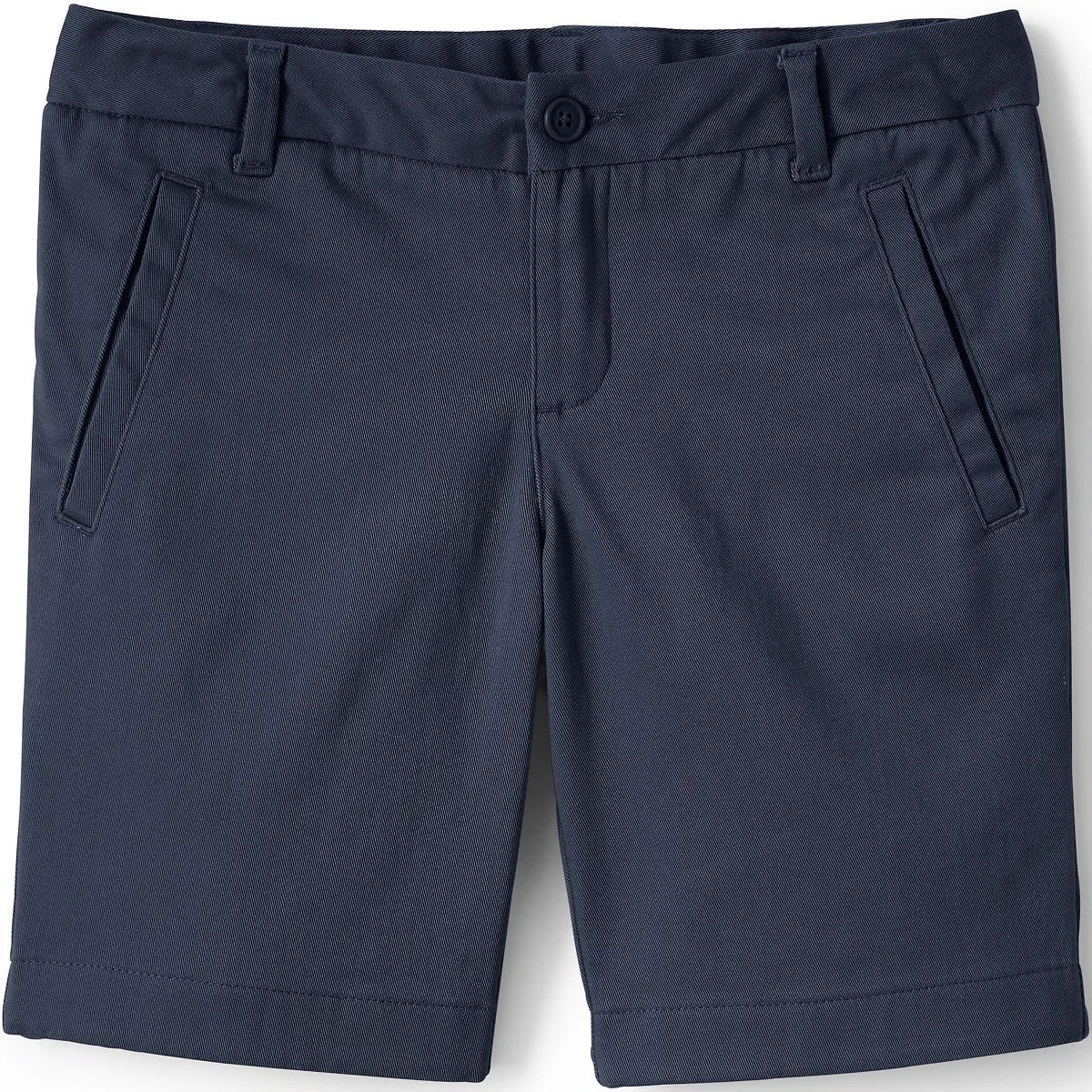 Детские шорты-бермуды для девочек из стретч-хлопка Lands' End, Classic Navy — фото 2