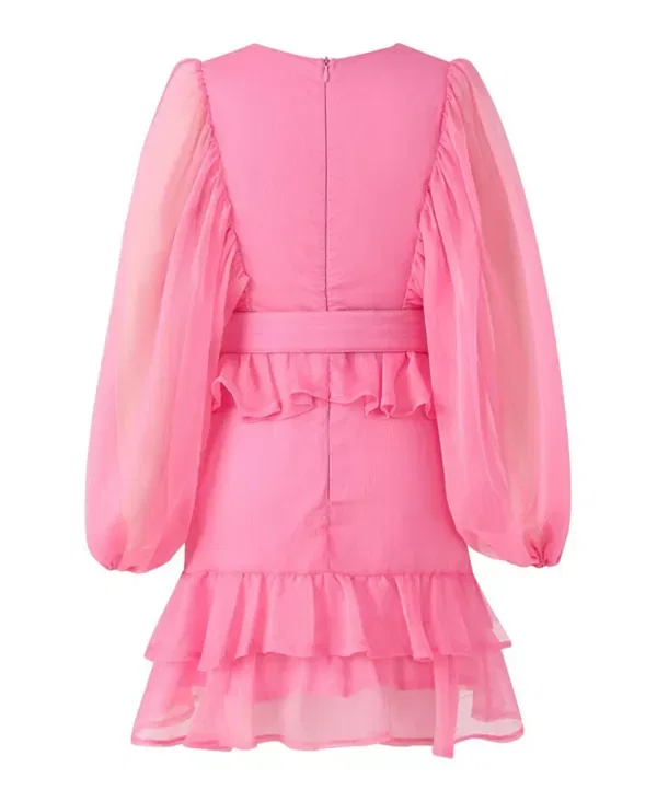 Детское платье для девочек с рукавом-воланом soleil frill mini dress Marlo Kids, Candy — фото 2