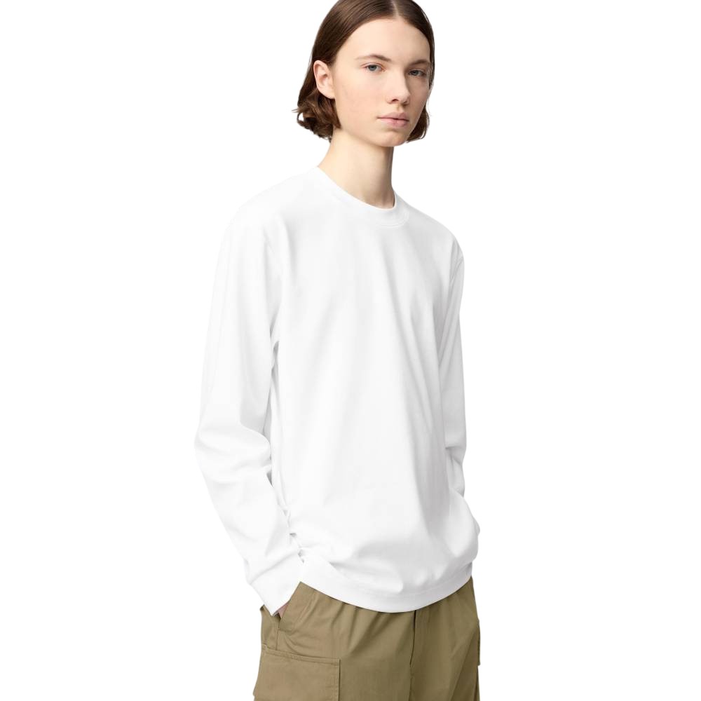 Лонгслив Uniqlo AIRism Cotton Crew Neck T-Shirt Unisex, 00 белый