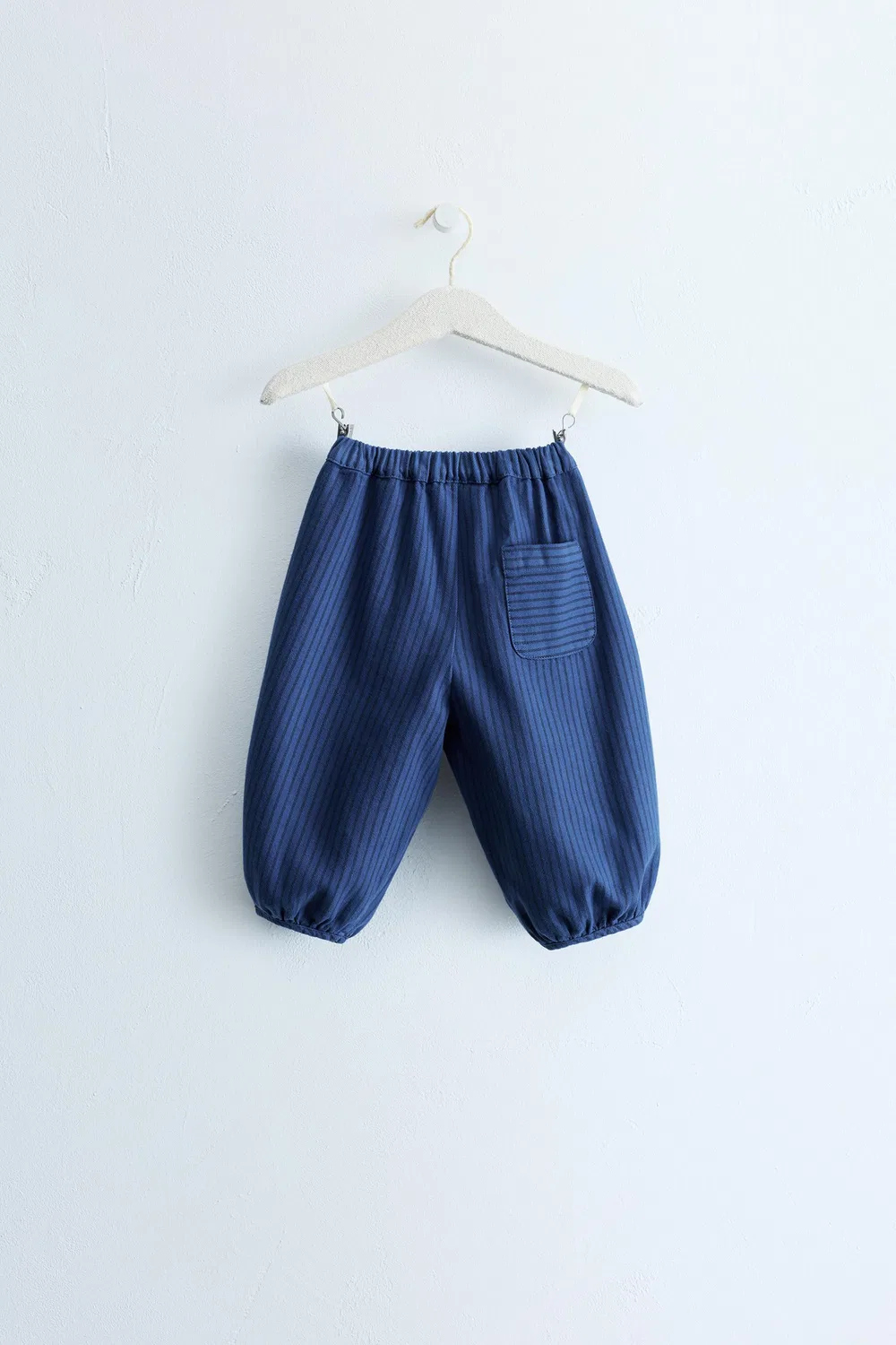 ZARA TIMELESS - Полосатые брюки-баллоны из саржи, Blue — фото 2