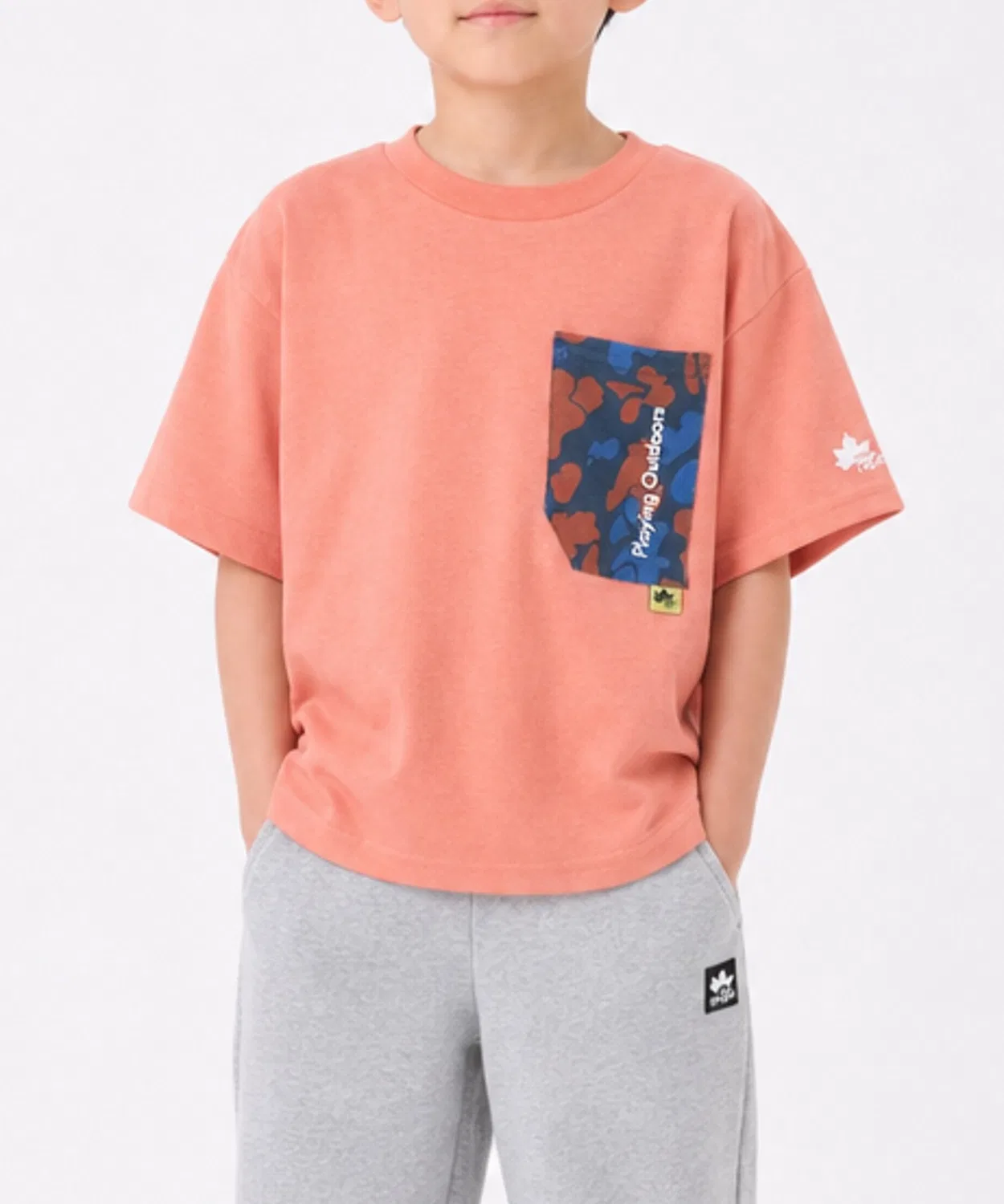 Детская футболка с коротким рукавом и дизайнерским карманом LOGOS JOHN'S CLOSET, Orange