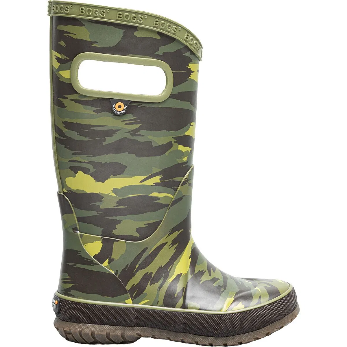 Детские резиновые сапоги для мальчиков с принтом Brush Camo Bogs, Green Multi / Brush Camo