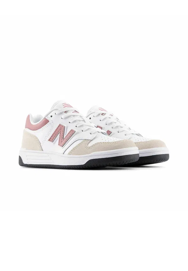 Кроссовки кожаные и текстильные B480 lace New Balance, nb 103 white rosewood, белый/розовый — фото 2