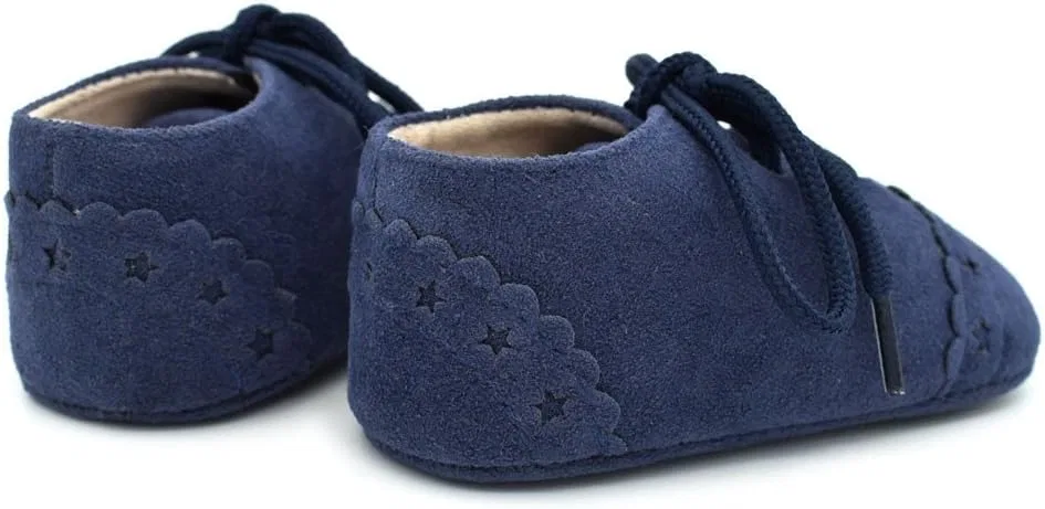 Детские ботинки-кроссовки на шнуровке из замши POLG, Dark Blue — фото 4