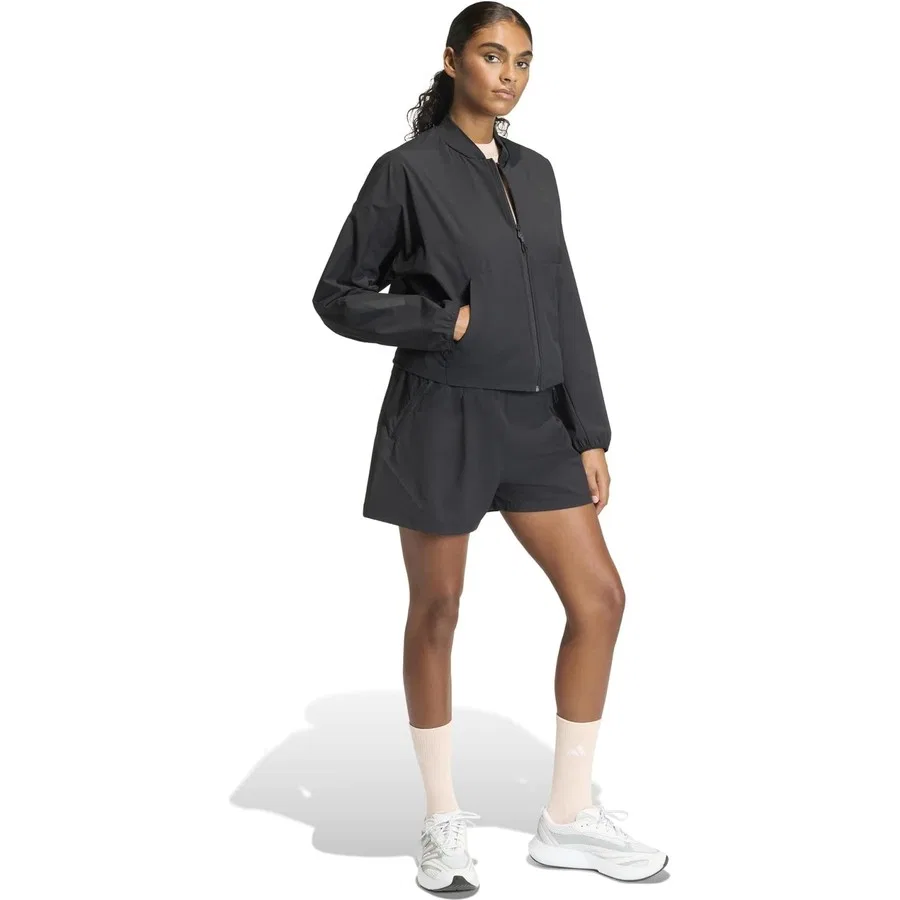 Женский спортивный свитшот с капюшоном W Z.N.E. Wv Bom adidas, Черный — фото 3