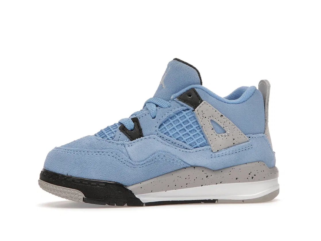 Детские кроссовки Lifestyle с замшевым верхом Jordan 4 Retro, University Blue/Tech Grey/White/Black — фото 3