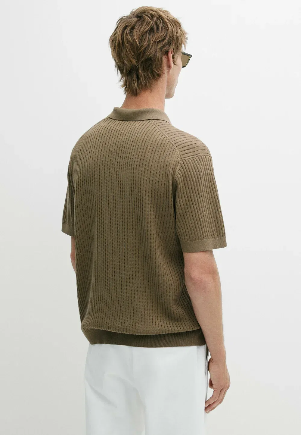 Рубашка поло Massimo Dutti, Khaki — фото 3