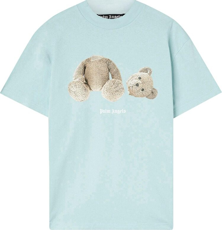 

Футболка Palm Angels PA Bear Classic Tee 'Light Blue/Brown', синий