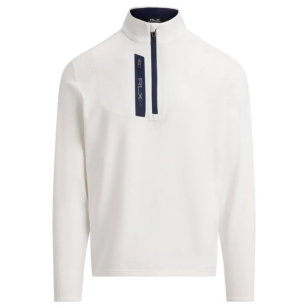 Свитшот поло с полузастежкой-молнией Polo Ralph Lauren, белый — фото 3