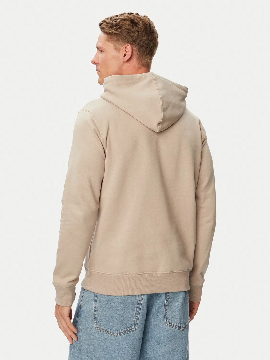 Мужская толстовка стандартного кроя Trefoil Essentials Adidas, светло-бежевый — фото 3