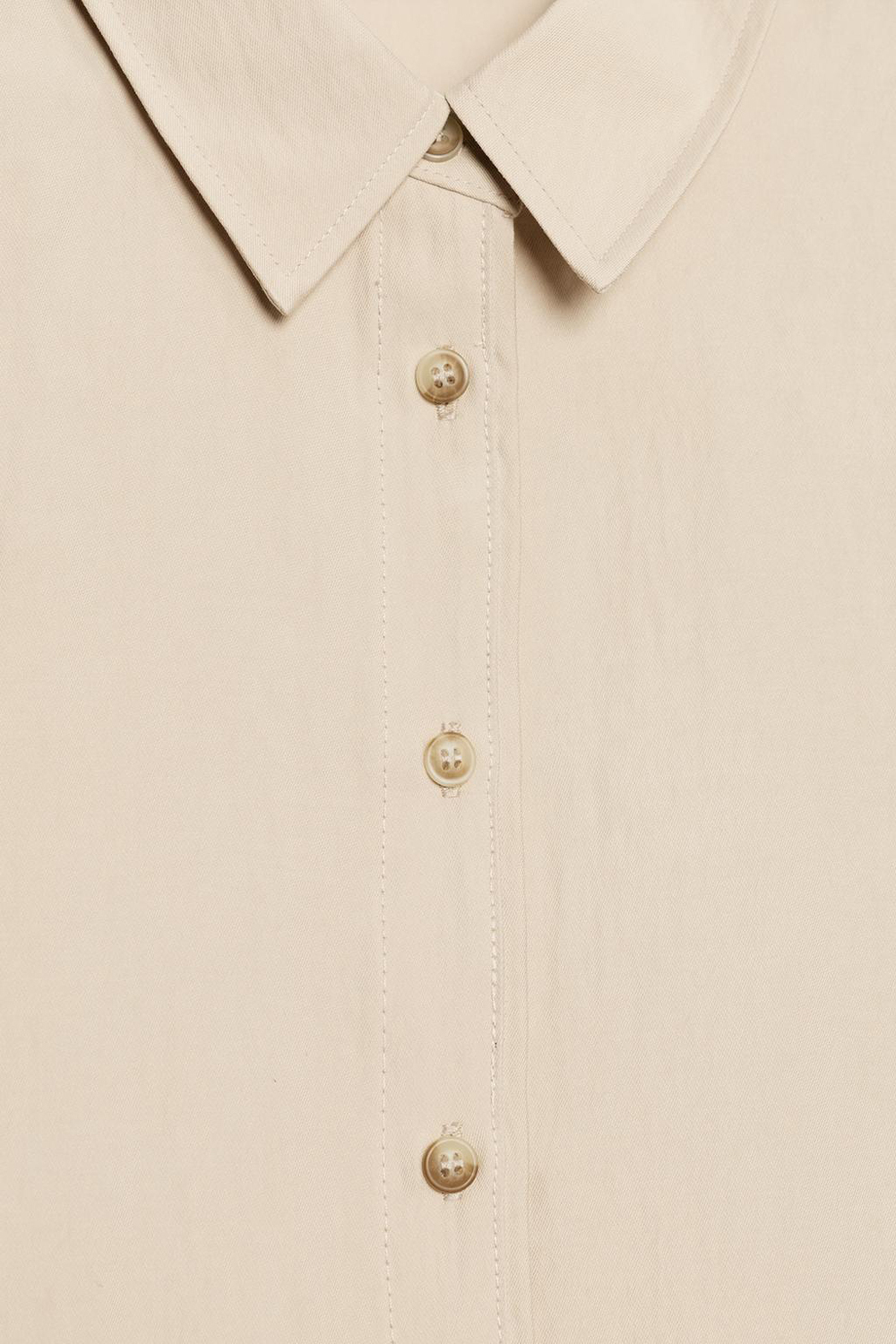 Рубашка Zara Short With Wide Sleeves, бежевый — фото 3