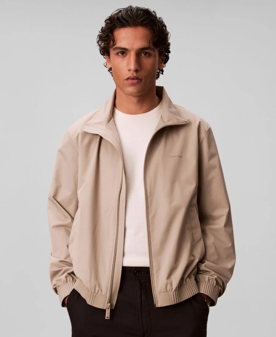 Мужская ветровка с воротником-стойкой Calvin Klein, Vintage Khaki