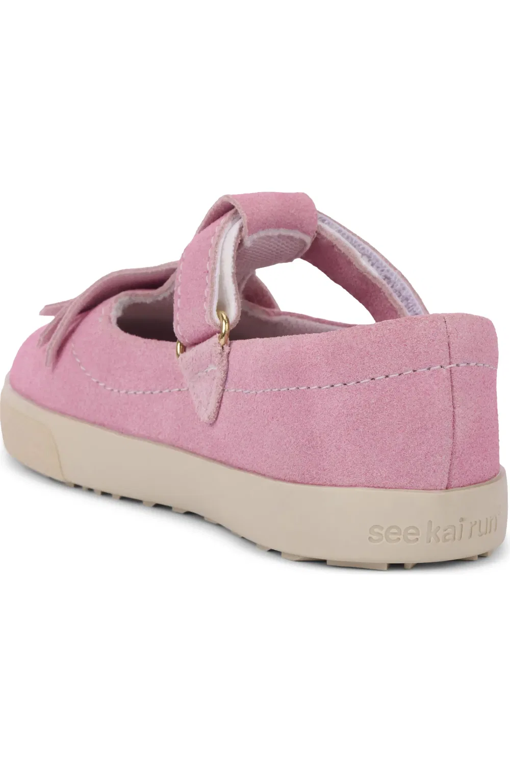 Детские кеды мэри-джейн с бахромой Annabelle See Kai Run, Sweet Pink — фото 2