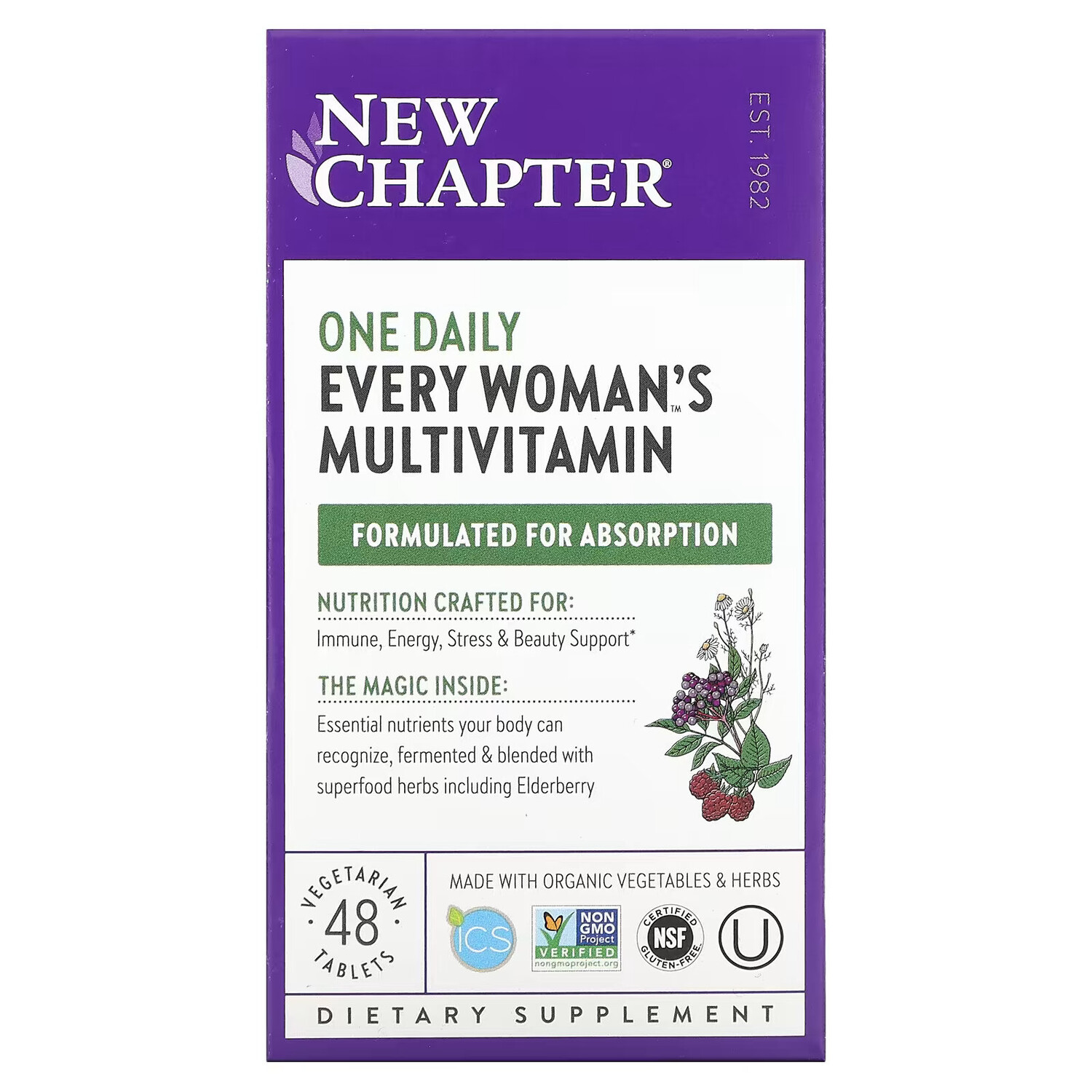 

New Chapter, Препарат Every Woman's One Daily Multi, 48 таблеток