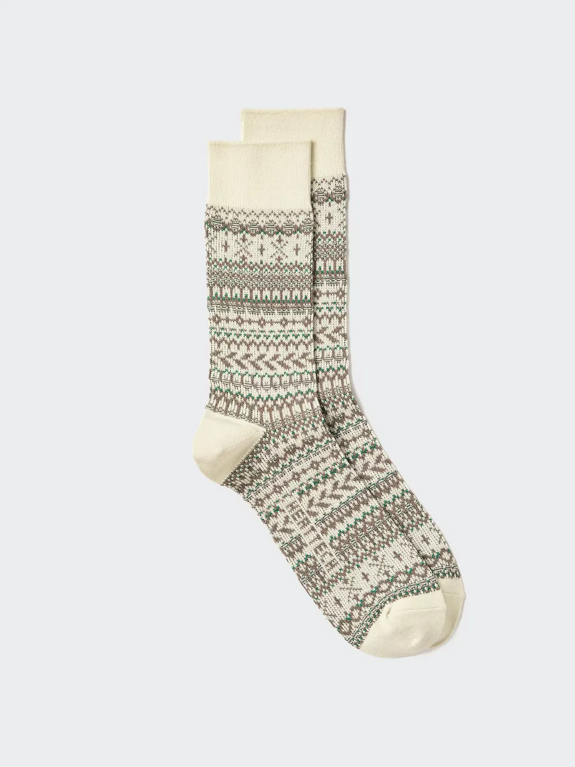 Носки Uniqlo Heattech Fairisle, терморегулирующие, натуральный