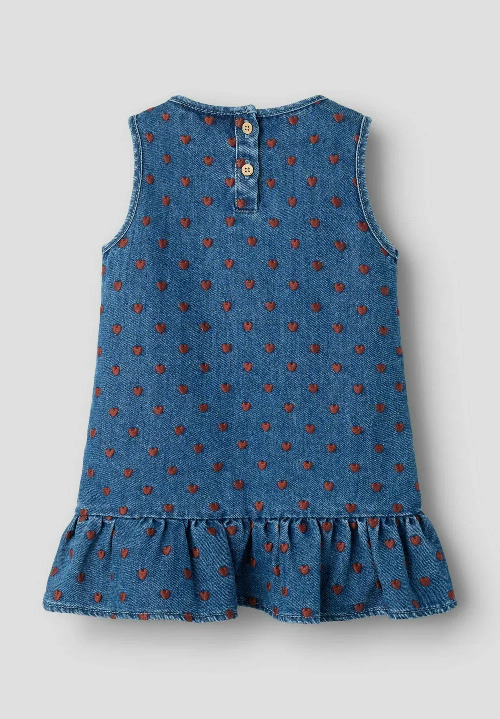 Джинсовое платье с вышивкой - джинсовое платье Lil' Atelier, Dark Blue Denim — фото 3