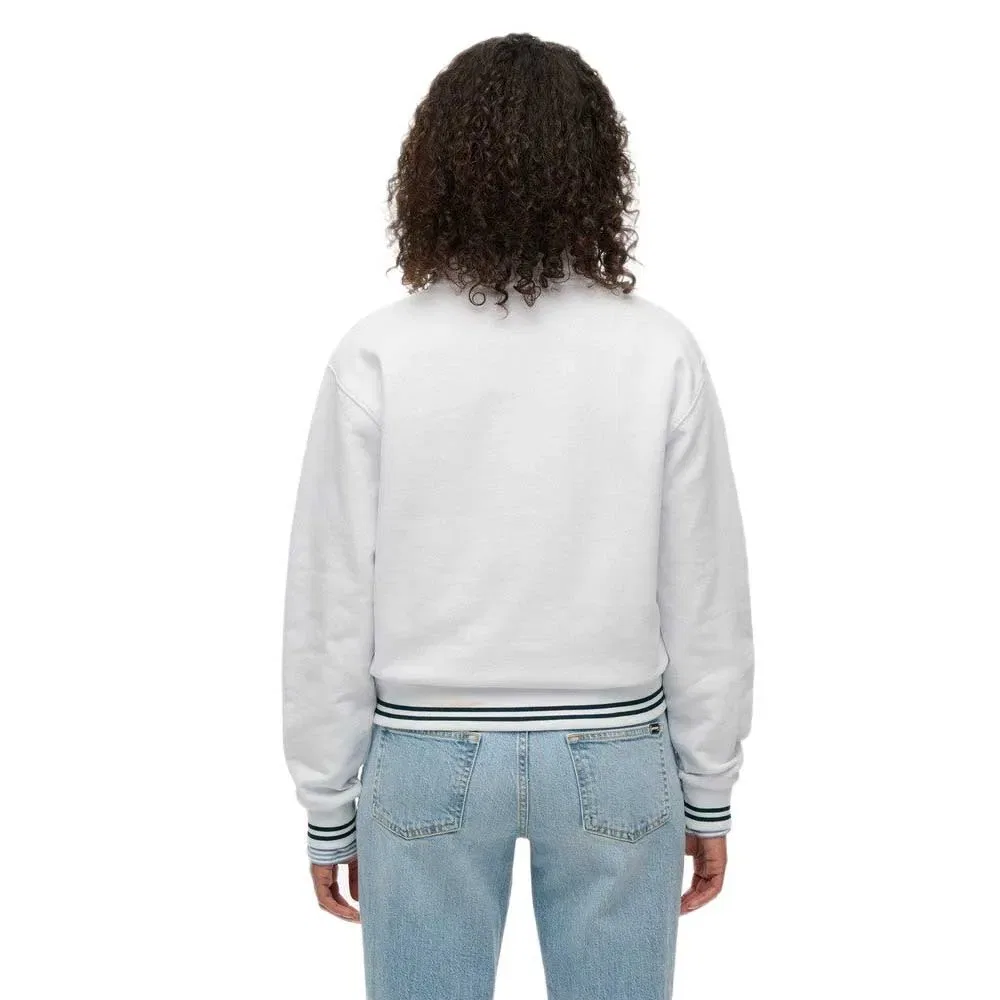 Свитер с молнией Country Club Embossed Superdry, белый — фото 2