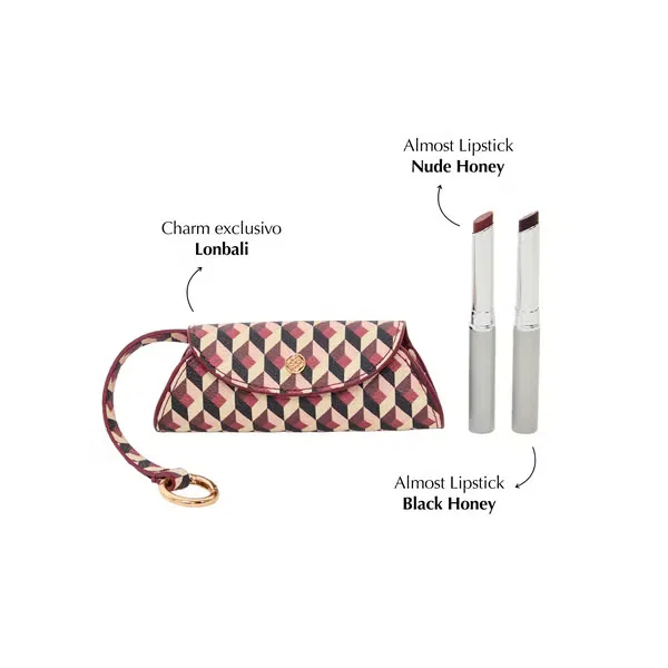 Набор бальзамов для губ с цветом с брелоком CLINIQUE Set Black Honey Charm — фото 2