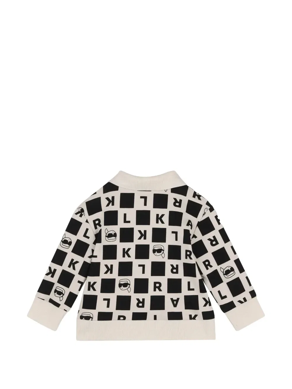 Спортивный костюм в клетку Karl Lagerfeld Kids, черный — фото 4