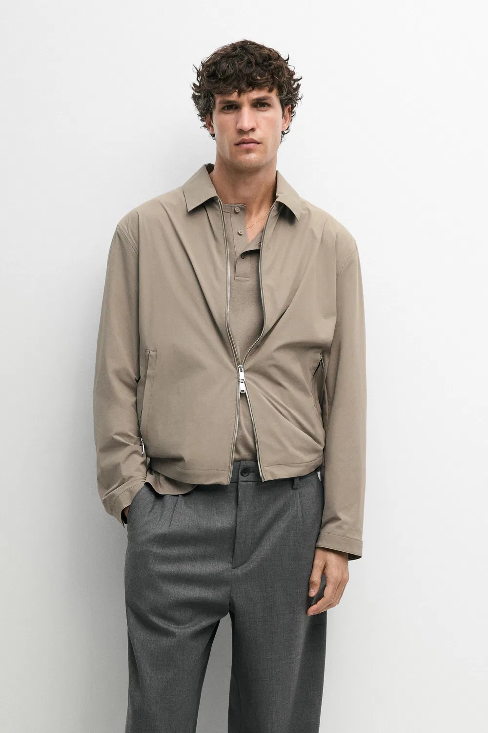 Куртка Massimo Dutti, легкая короткая, универсальная, охра — фото 2
