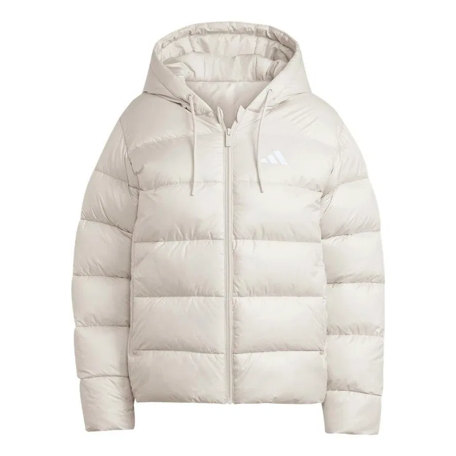 Женский утепленный пуховик с капюшоном adidas W ESS SD P HD J JV7768, Бежевый