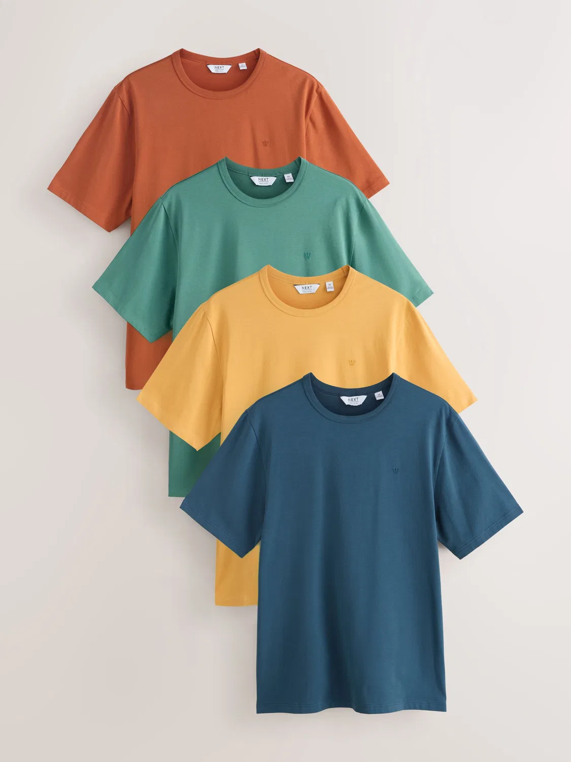 Футболки 4 шт. Regular Fit Motionflex Next, Navy / Green / Ochre Yellow / Orange