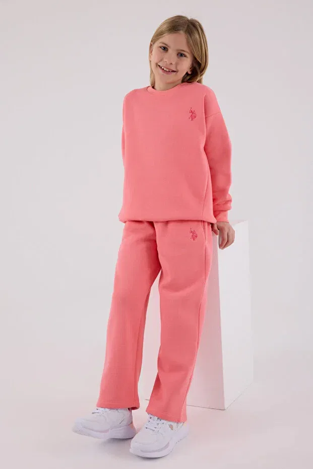 Детский комплект спортивного костюма для девочек U.S. Polo Assn., Pink — фото 3
