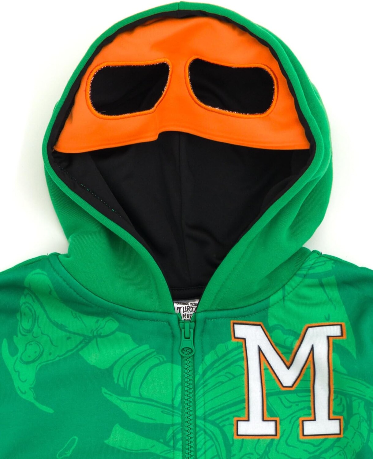 Флисовая толстовка Teenage Mutant Ninja Turtles Michelangelo Cosplay, Toddler To Big Kid Sizes (2T - 10-12), зеленый — фото 2