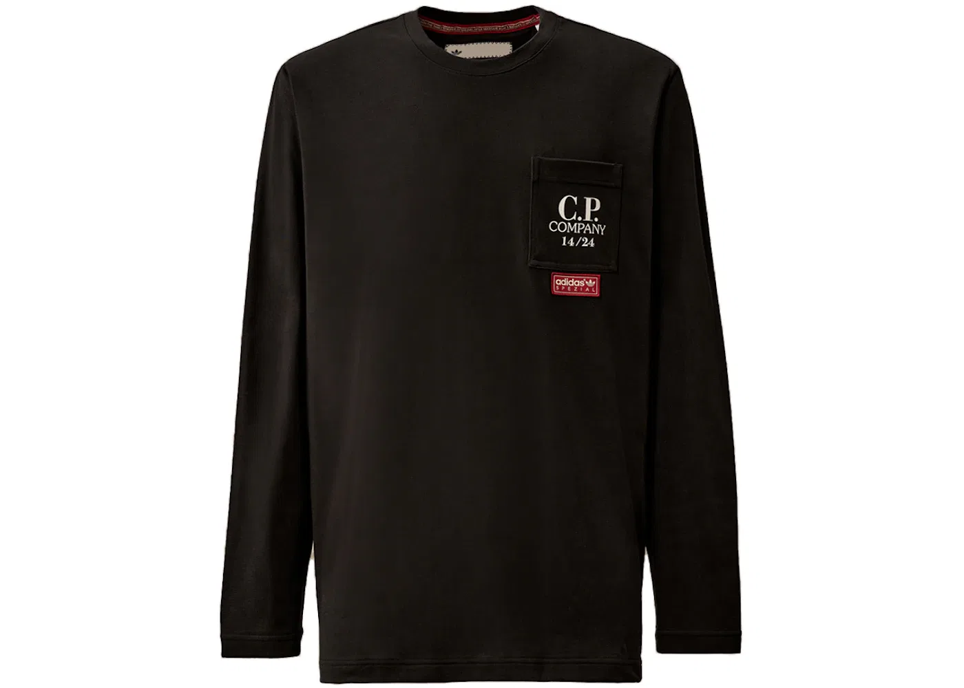 Мужская футболка с длинным рукавом Adidas SPZL x C.P. Company Solid Single Organic Jersey Longsleeve Pocket T-Shirt, Black