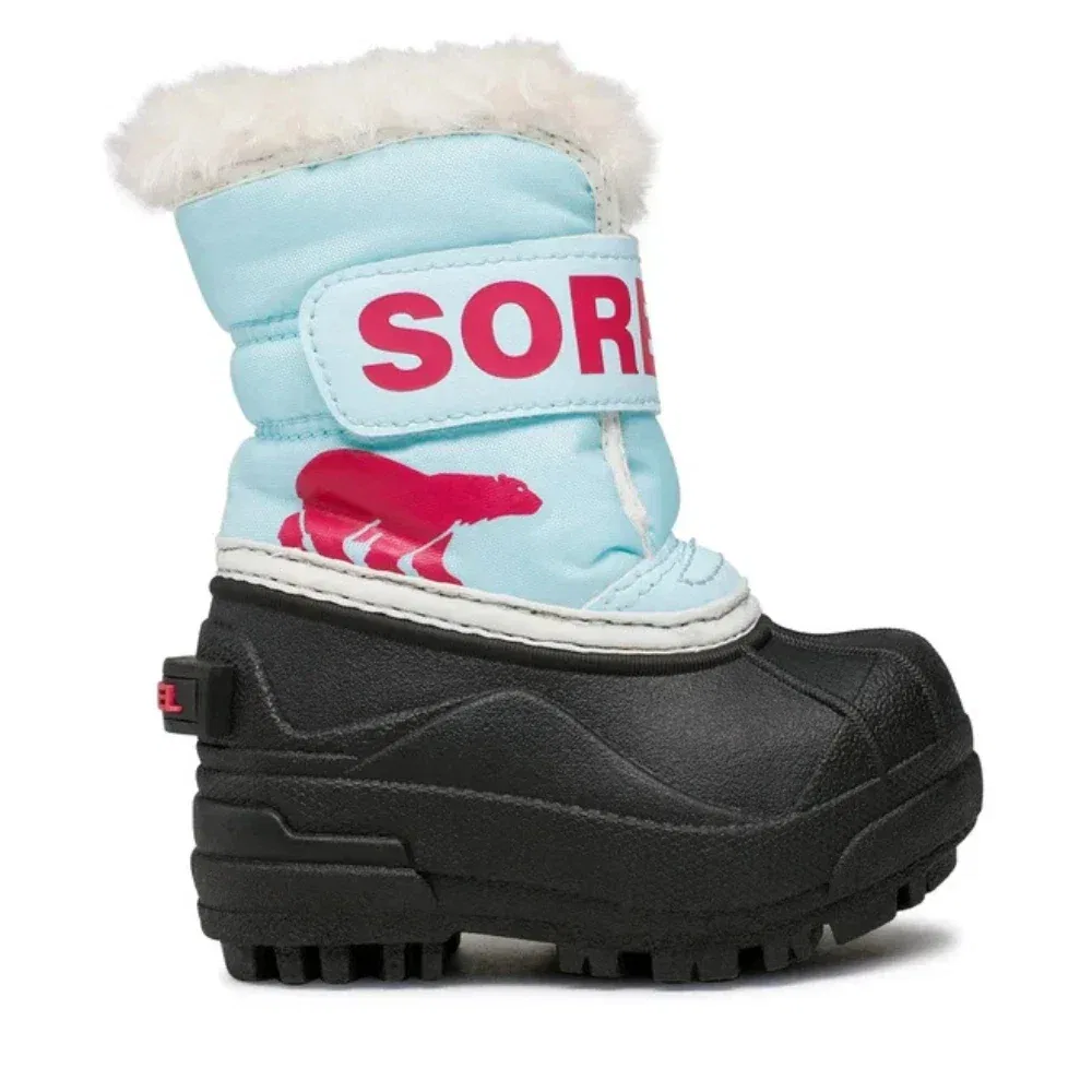 Детские зимние сапоги с флисовой подкладкой Sorel Sno Commander, синий — фото 2