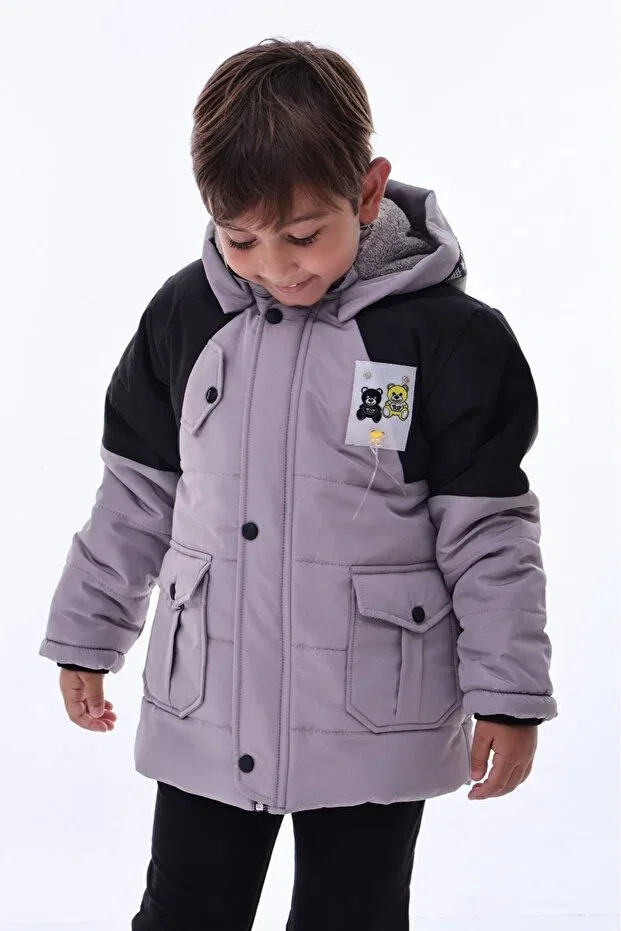 Детское пальто для девочек с капюшоном Öfi Kids, Gray