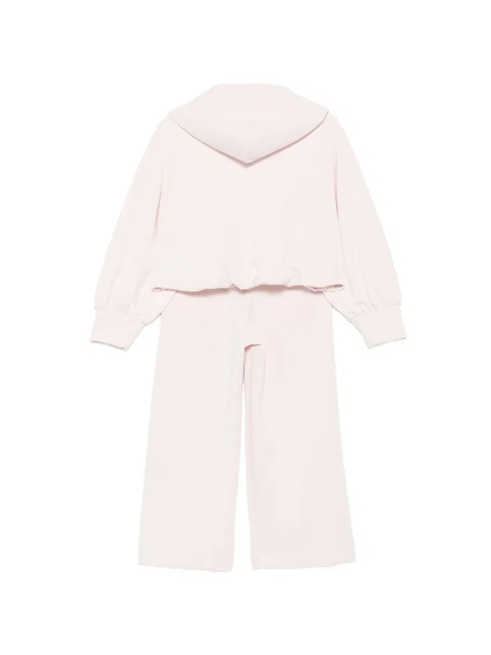 Спортивный костюм на молнии с принтом логотипа Emporio Armani Kids, розовый — фото 2
