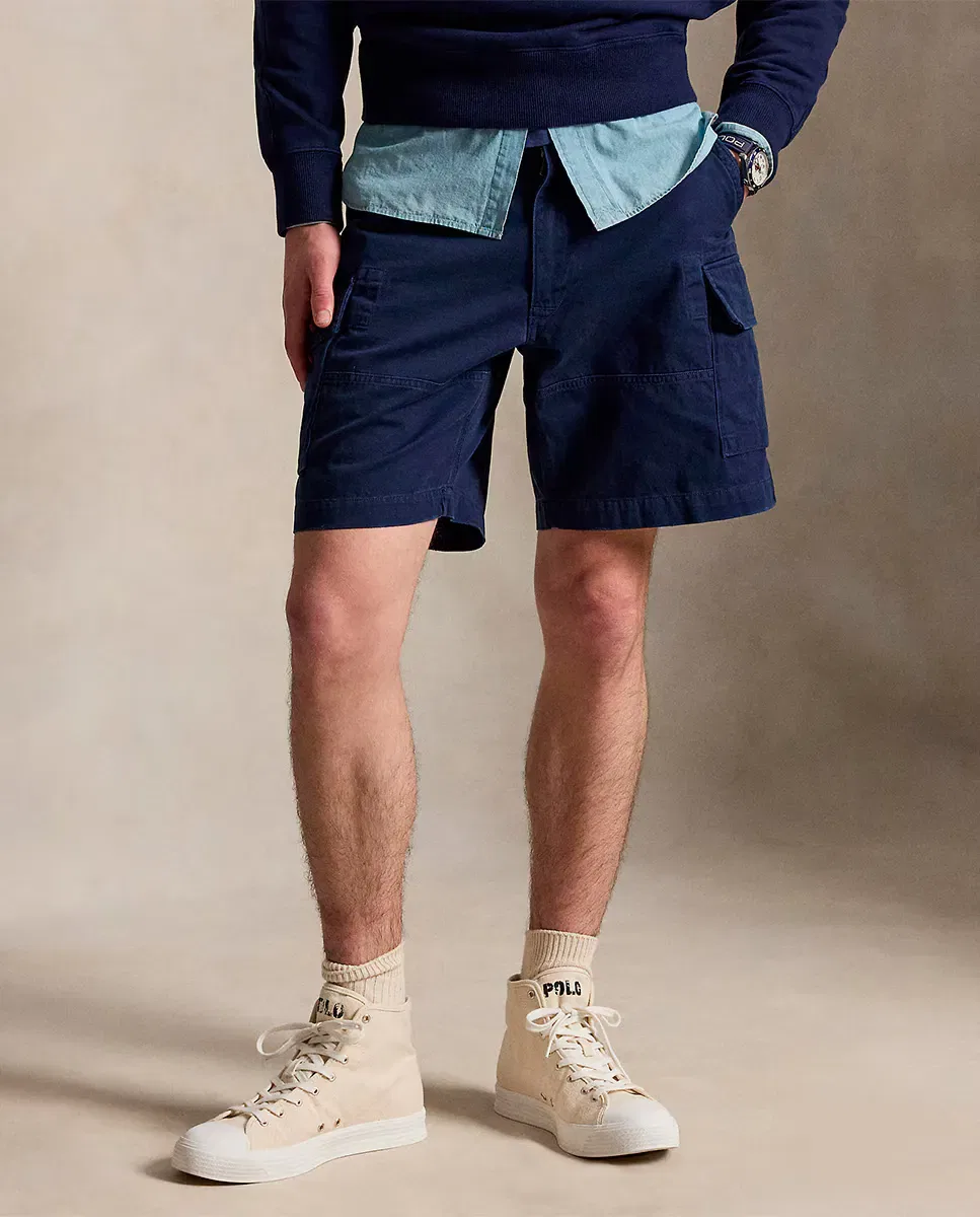 Мужские шорты карго из саржи Gellar Polo Ralph Lauren, Azul Marino — фото 2