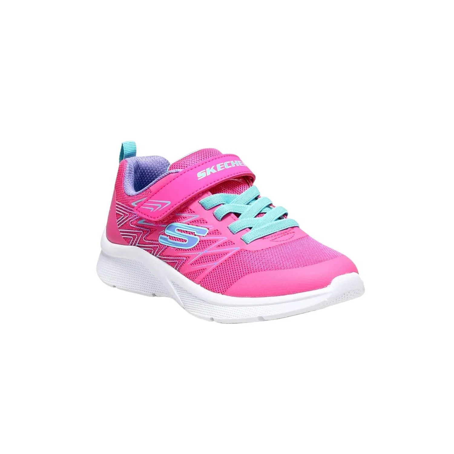 Детские кроссовки для девочек Microspec Bold Delight Skechers, Hot Pink Pu Multi Mesh