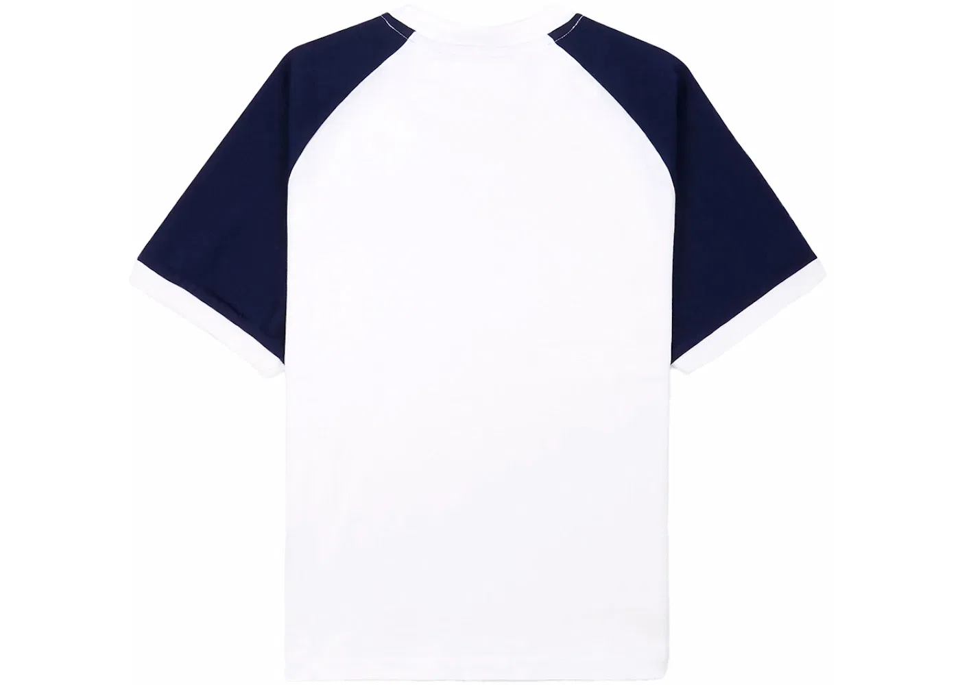Женская футболка с контрастными рукавами Adidas x Sporty & Rich Two Tone Ringer Tee, White/Navy — фото 2