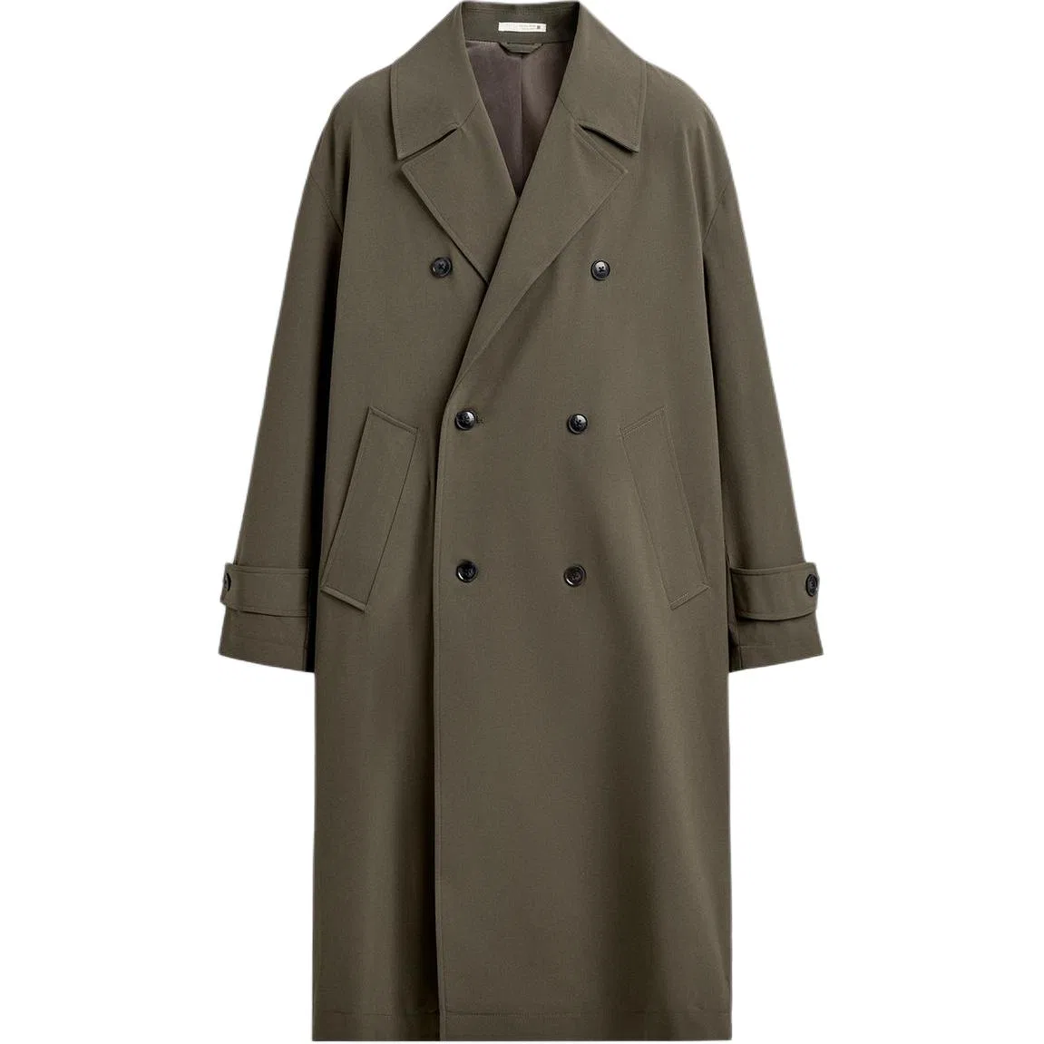 Мужской тренчкот с воротником-стойкой Dark Taupe, ZARA