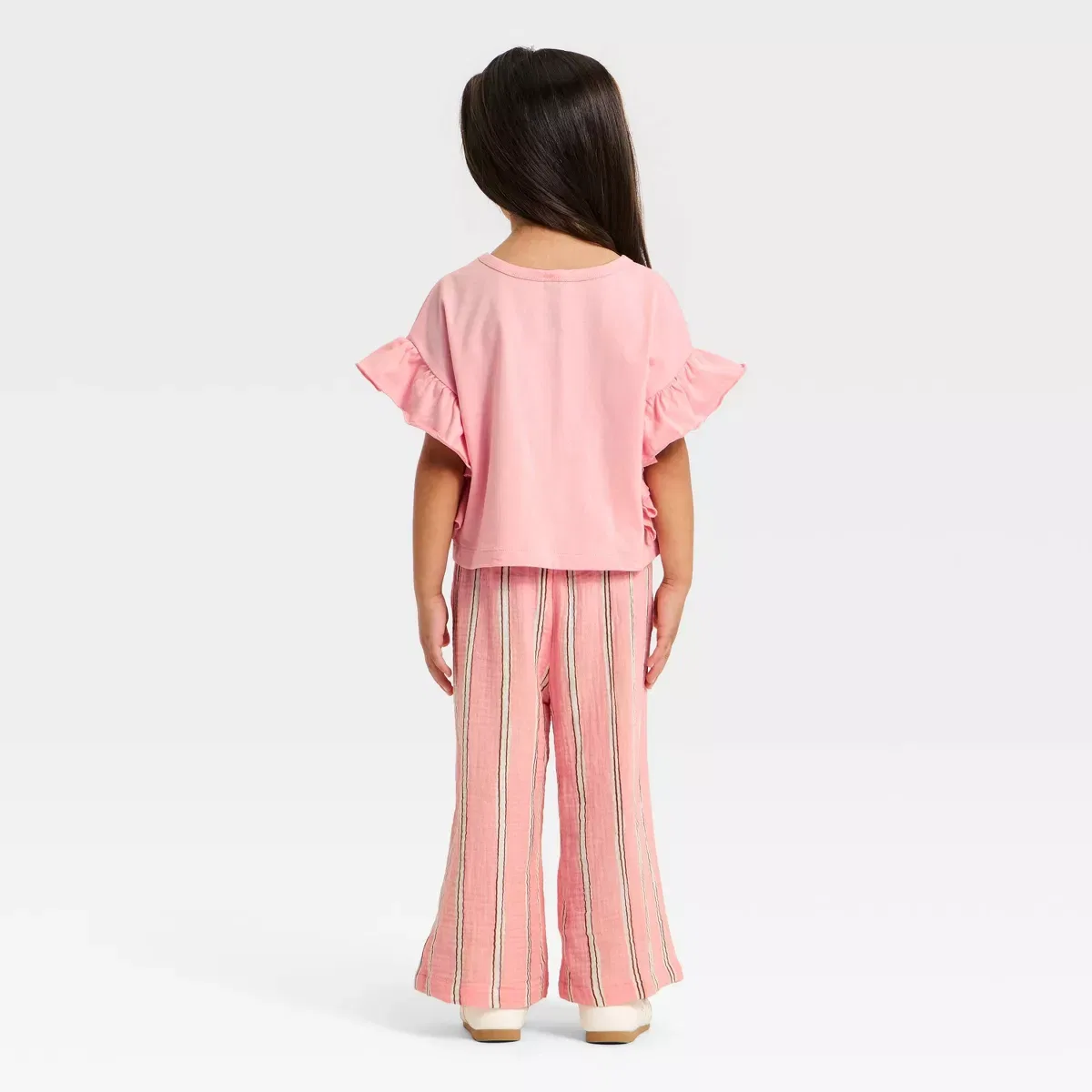 Детский комплект футболки и брюк с полосками Grayson Mini INFANT/TODDLER GIRL, Pink — фото 2