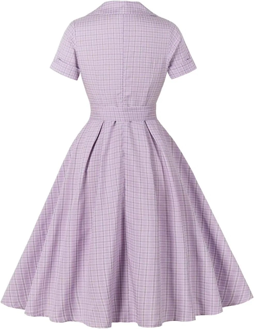Женское платье миди с V-образным вырезом Retro, Purple — фото 3