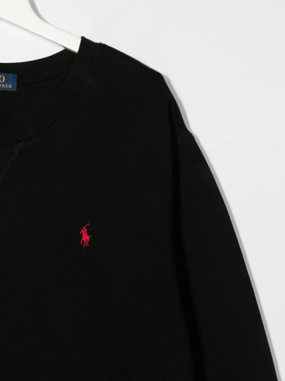 Хлопковый свитшот с логотипом Pony Polo Ralph Lauren, черный — фото 3