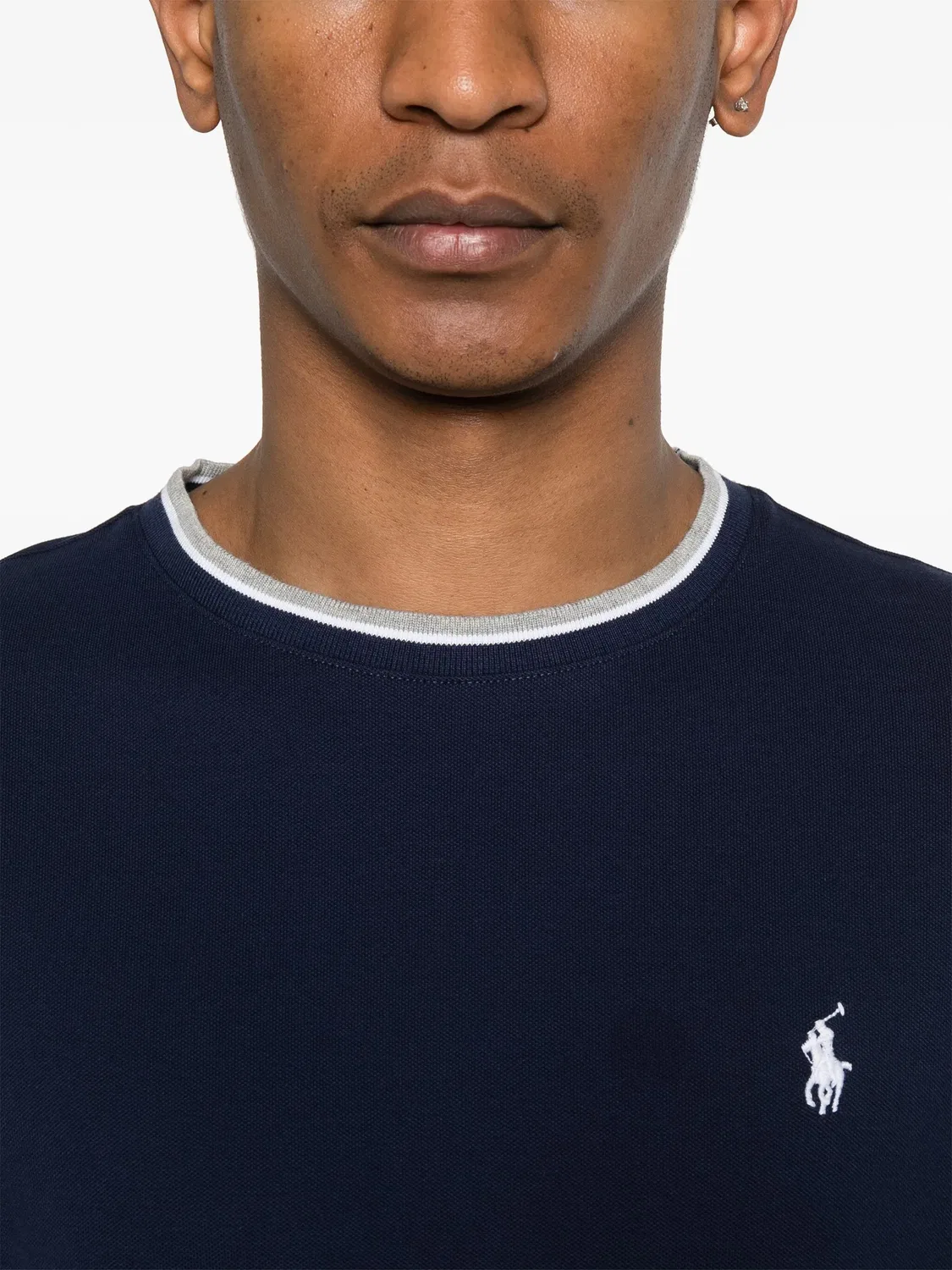 Футболка из стретч-коттона Polo Ralph Lauren, темно-синий — фото 2