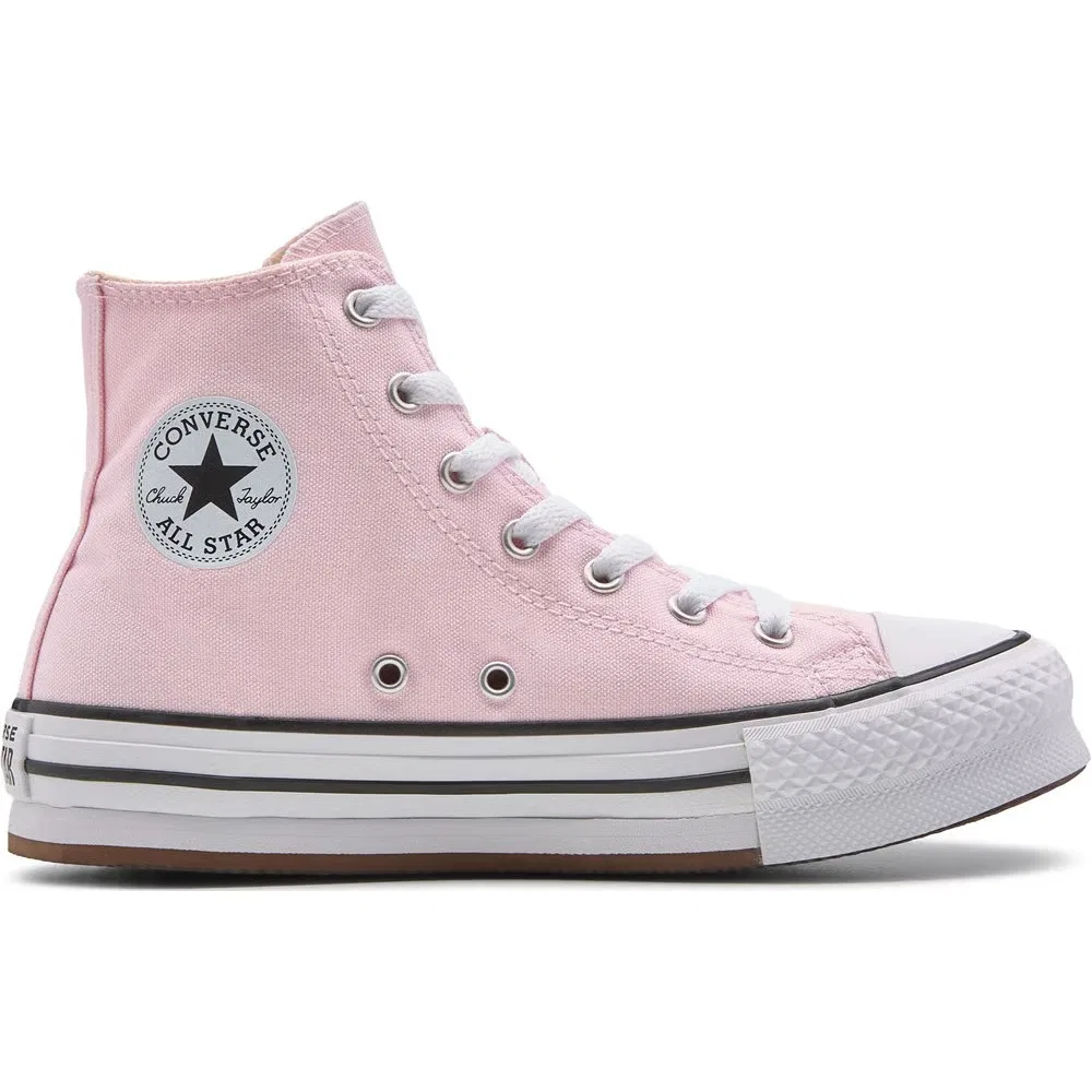 Детские высокие кеды Chuck Taylor All Star Lift Converse, Sugar Berry Pink/White — фото 2