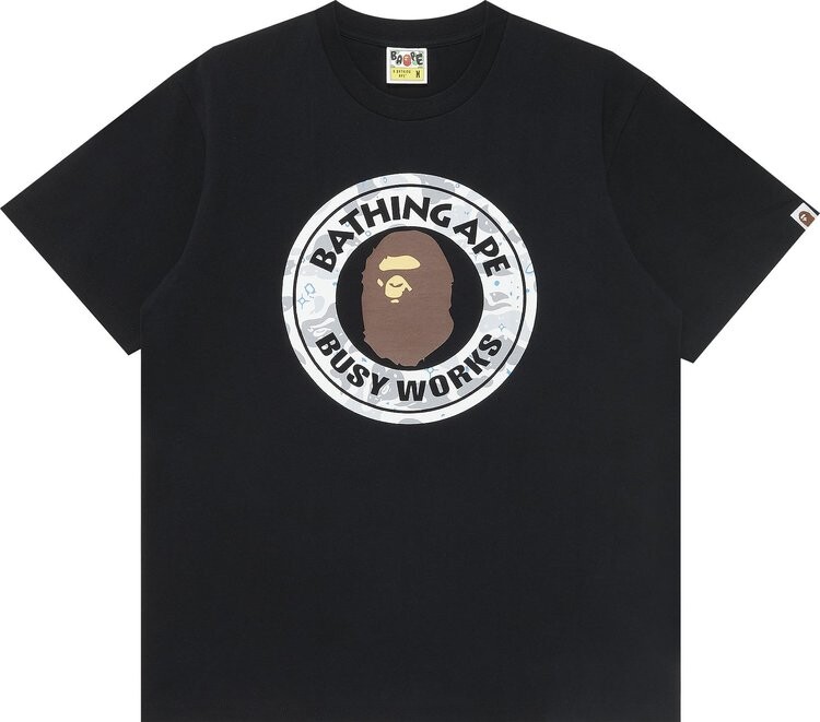 

Футболка BAPE Space Camo Busy Works Tee 'Black', черный