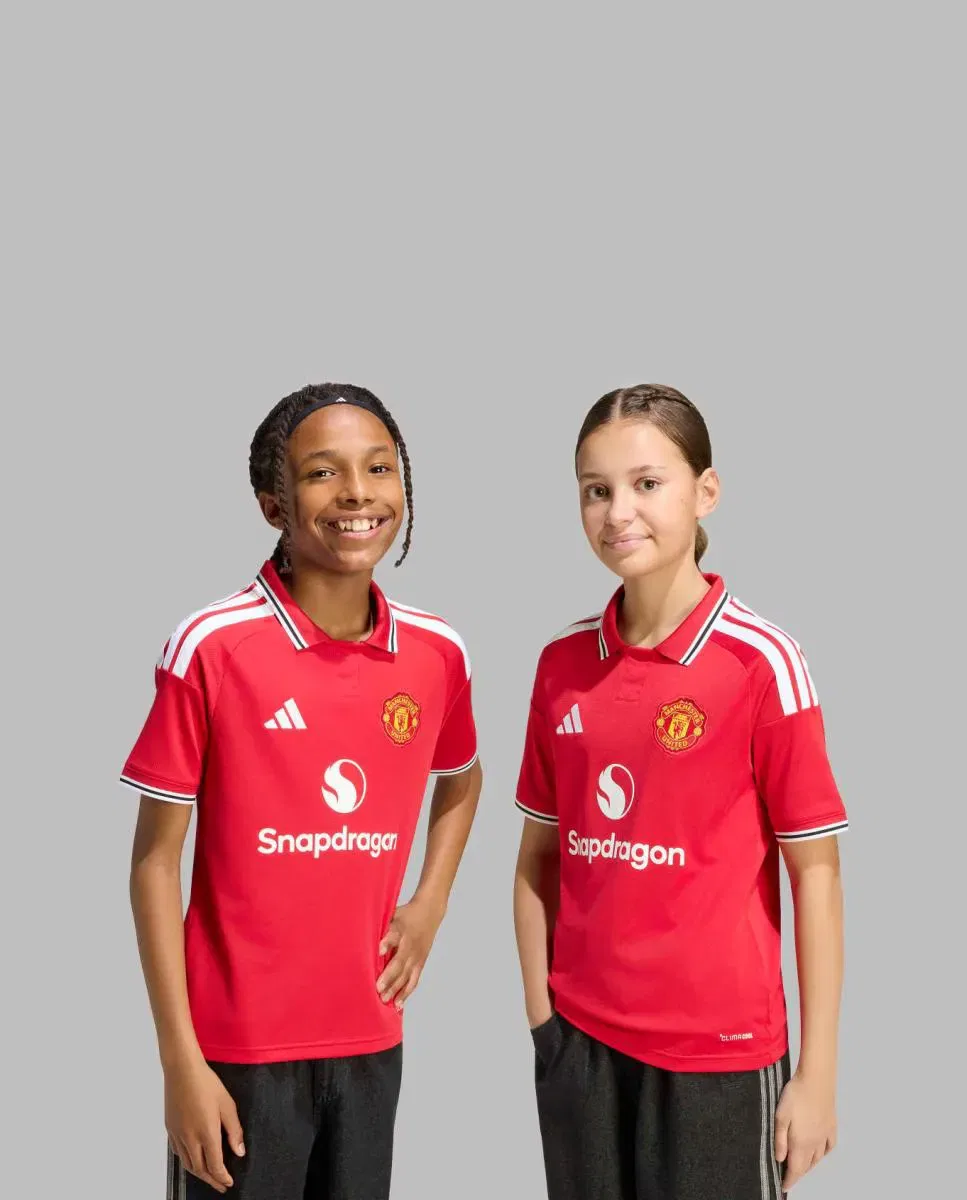 Детская футболка для мальчиков с длинным рукавом Manchester United FC 2026/2027 Adidas, Красный