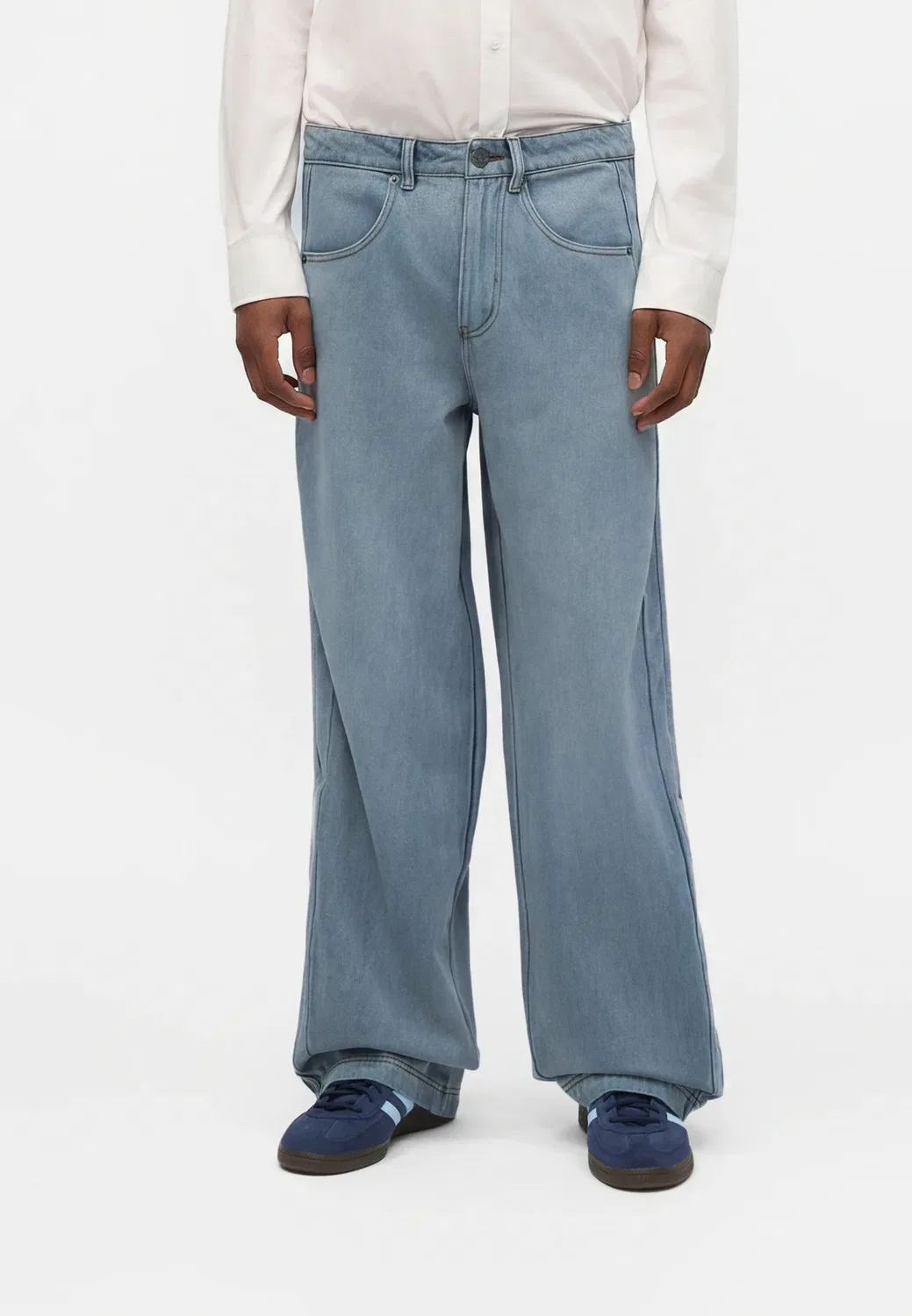 Унисекс - свободные джинсы Adidas Originals, Light-Blue Denim